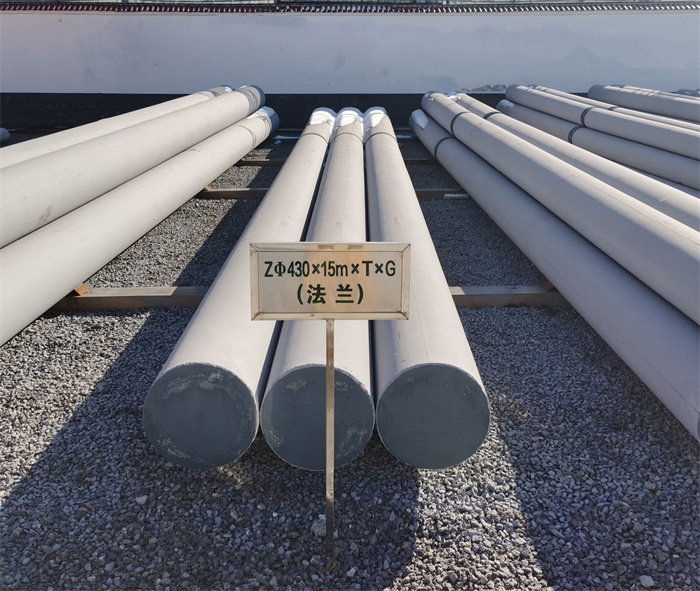 延安430×15米×T×G法兰水泥杆